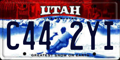 UT license plate C442YI