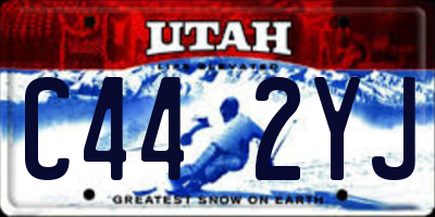 UT license plate C442YJ