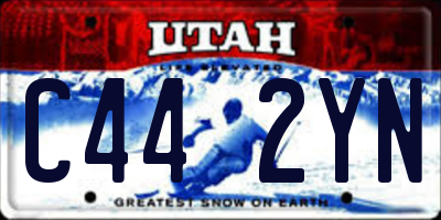 UT license plate C442YN