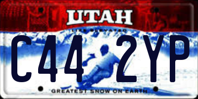 UT license plate C442YP