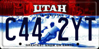 UT license plate C442YT