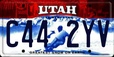 UT license plate C442YV