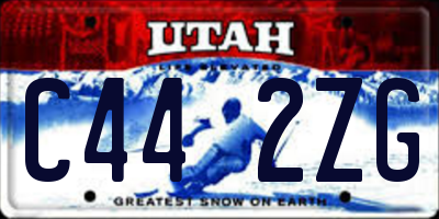 UT license plate C442ZG