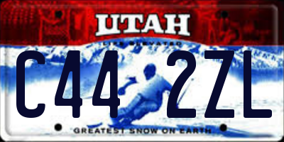 UT license plate C442ZL