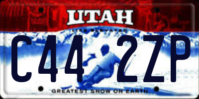 UT license plate C442ZP