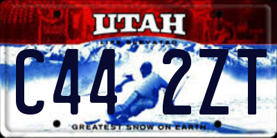 UT license plate C442ZT