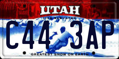 UT license plate C443AP