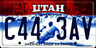 UT license plate C443AV