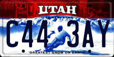 UT license plate C443AY