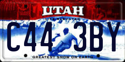 UT license plate C443BY