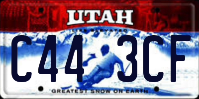 UT license plate C443CF