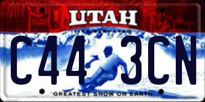 UT license plate C443CN