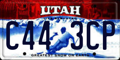 UT license plate C443CP