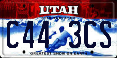 UT license plate C443CS