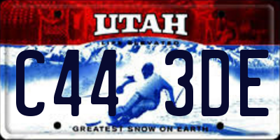 UT license plate C443DE