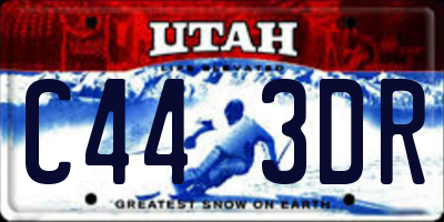 UT license plate C443DR