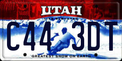 UT license plate C443DT