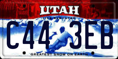 UT license plate C443EB