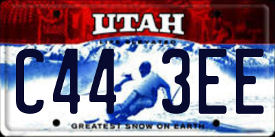 UT license plate C443EE