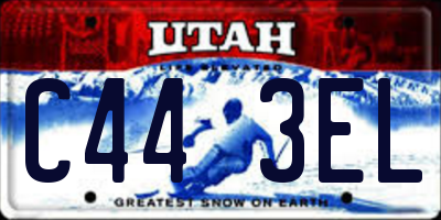 UT license plate C443EL