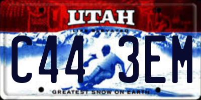 UT license plate C443EM