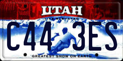 UT license plate C443ES