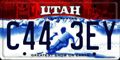 UT license plate C443EY