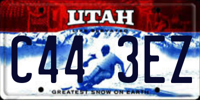 UT license plate C443EZ