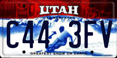 UT license plate C443FV