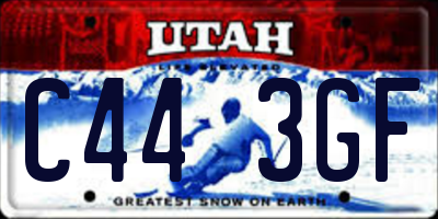 UT license plate C443GF