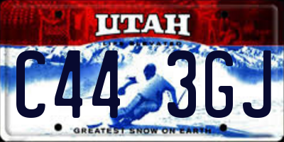 UT license plate C443GJ
