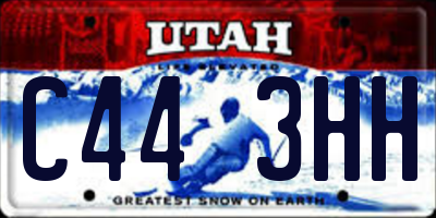 UT license plate C443HH