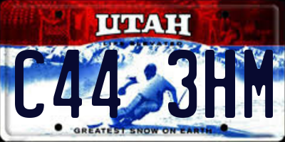 UT license plate C443HM
