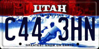 UT license plate C443HN