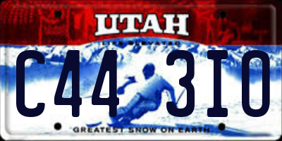 UT license plate C443IO