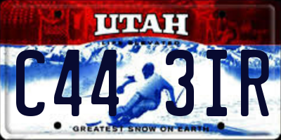 UT license plate C443IR