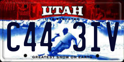 UT license plate C443IV