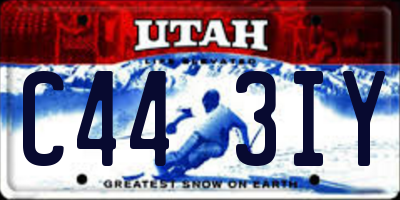 UT license plate C443IY