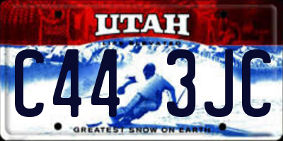 UT license plate C443JC