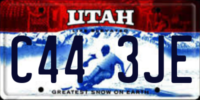 UT license plate C443JE