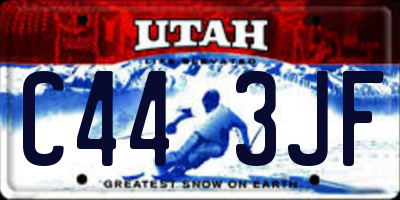 UT license plate C443JF
