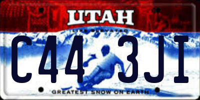 UT license plate C443JI