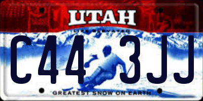 UT license plate C443JJ