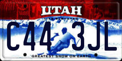 UT license plate C443JL
