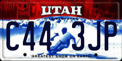 UT license plate C443JP