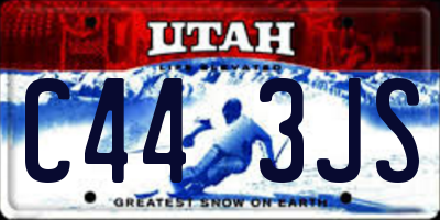 UT license plate C443JS