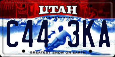 UT license plate C443KA