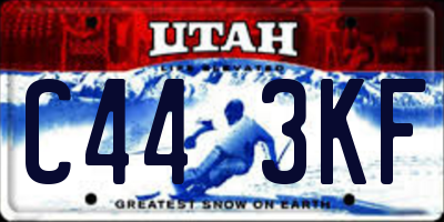 UT license plate C443KF