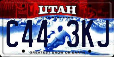 UT license plate C443KJ