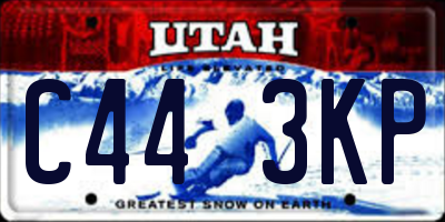 UT license plate C443KP